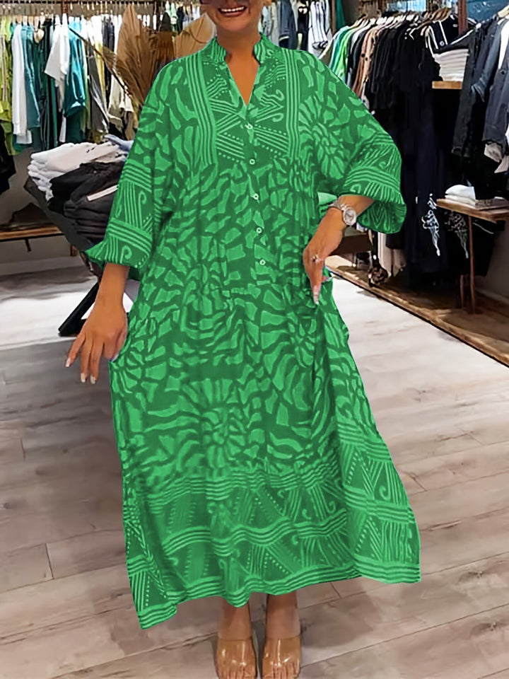 Mira | Printed Dress with V-Neck (Almost Sold Out)
