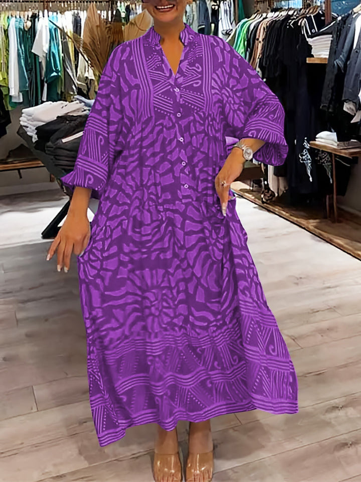 Mira | Printed Dress with V-Neck (Almost Sold Out)