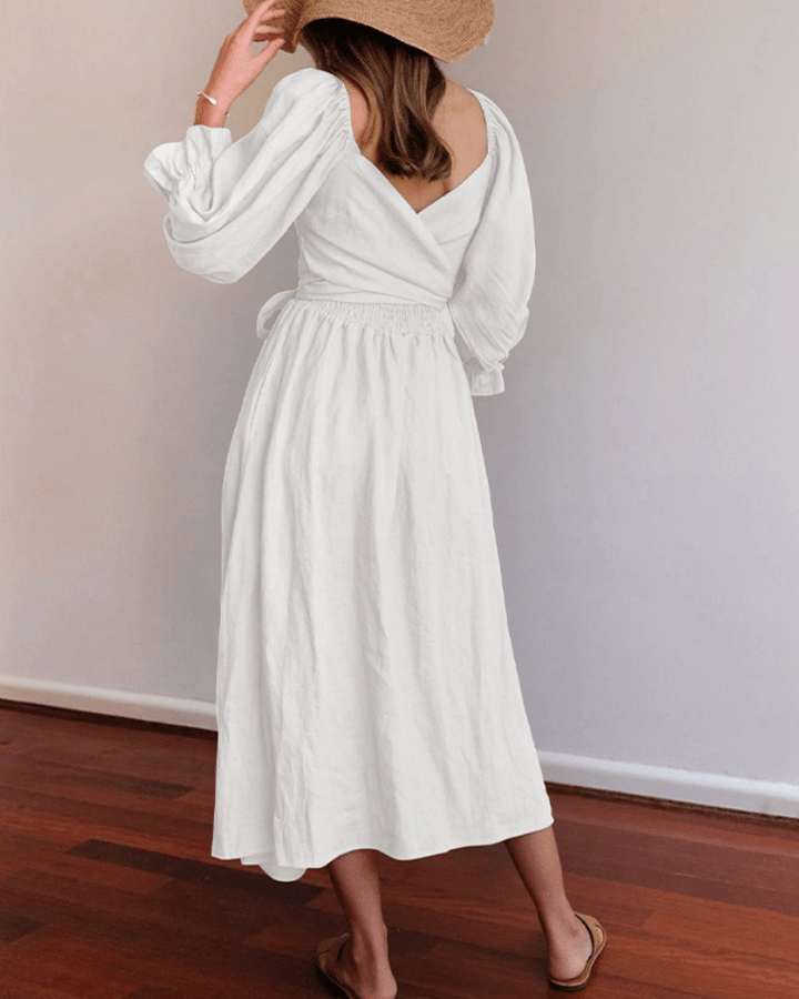 Tana | French Dress with Ruffled Sleeves