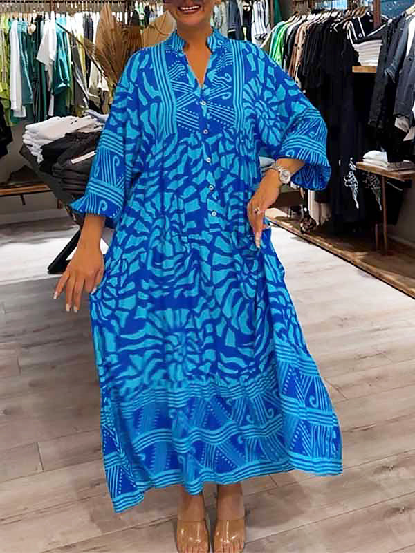 Mira | Printed Dress with V-Neck (Almost Sold Out)