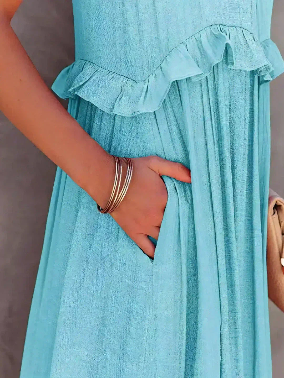 Sarah | Maxi Dress with Ruffles and Halter (Almost Sold Out)