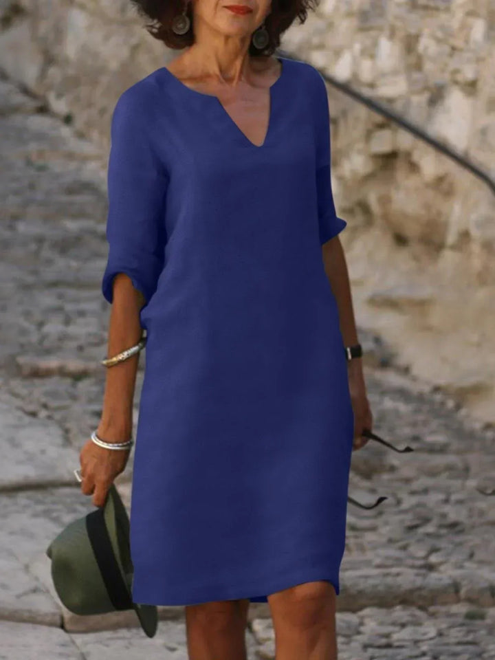 Saoirse™ - V-Neck Dress that Hides the Tummy