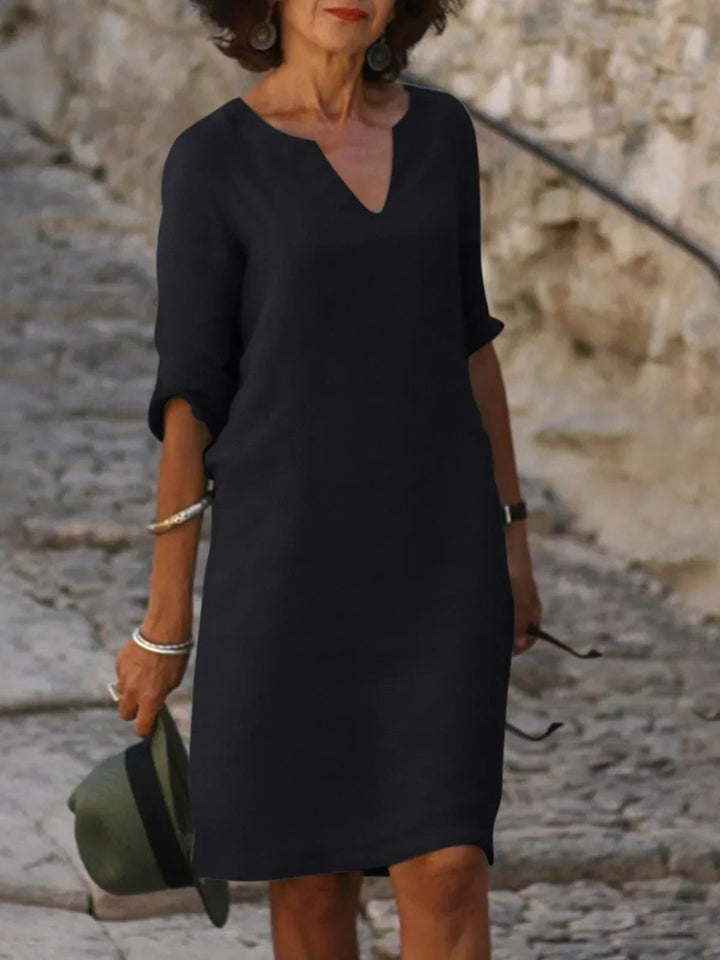 Saoirse™ - V-Neck Dress that Hides the Tummy