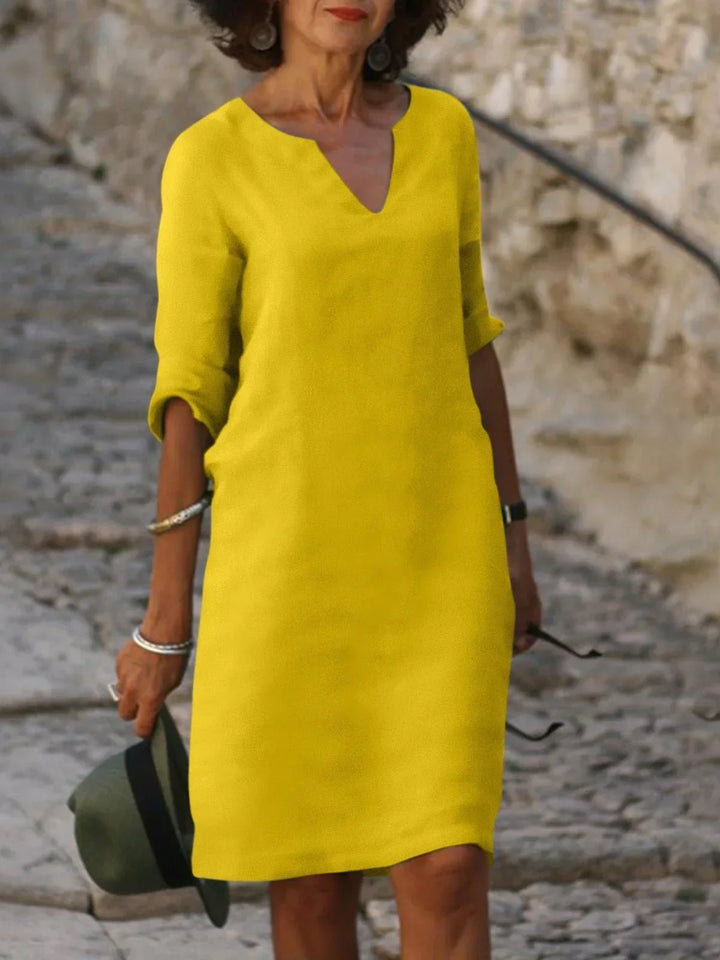 Saoirse™ - V-Neck Dress that Hides the Tummy