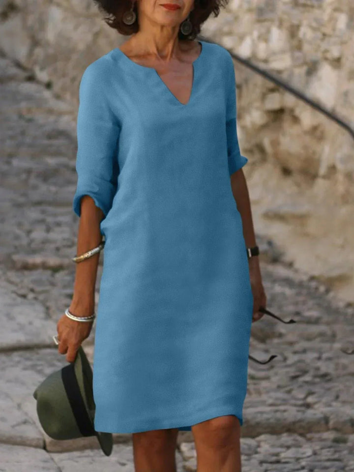 Saoirse™ - V-Neck Dress that Hides the Tummy