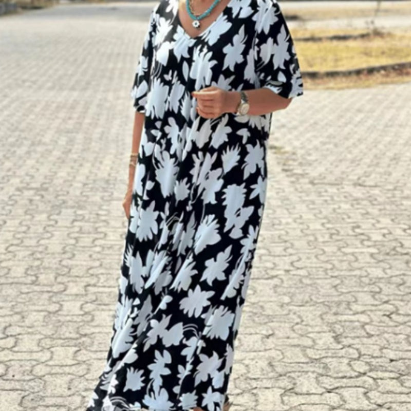 Marianne – Flowing printed dress, comfort and style