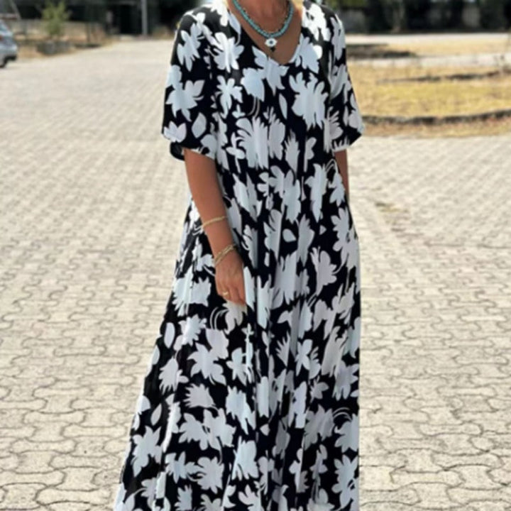 Marianne – Flowing printed dress, comfort and style